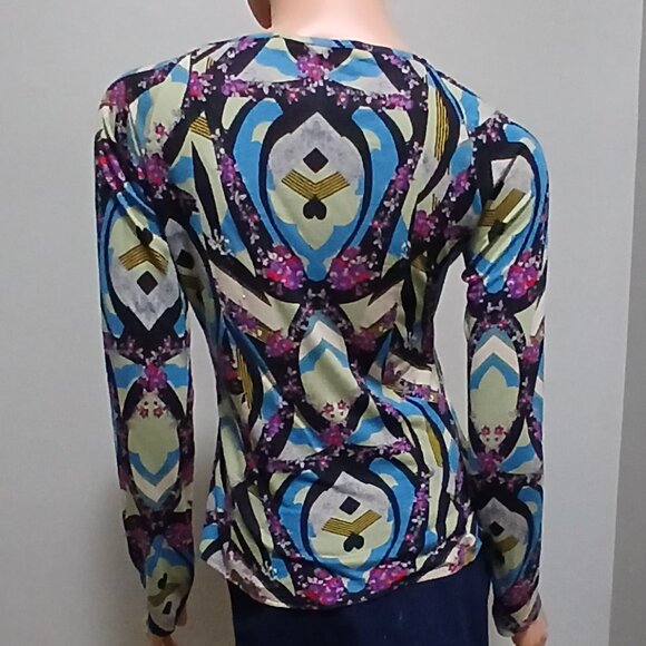CHRISTIAN LACROIX France Long Sleeves Top Size Small Made in Italy 1990s - Picture 3 of 13